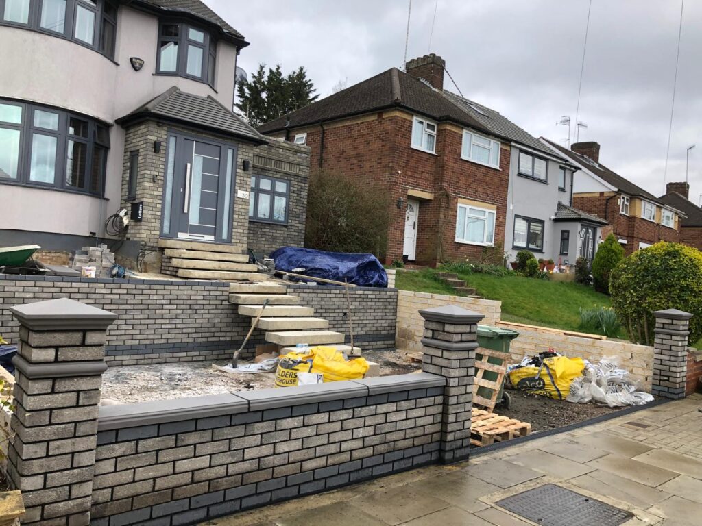 Garden wall in Wembley