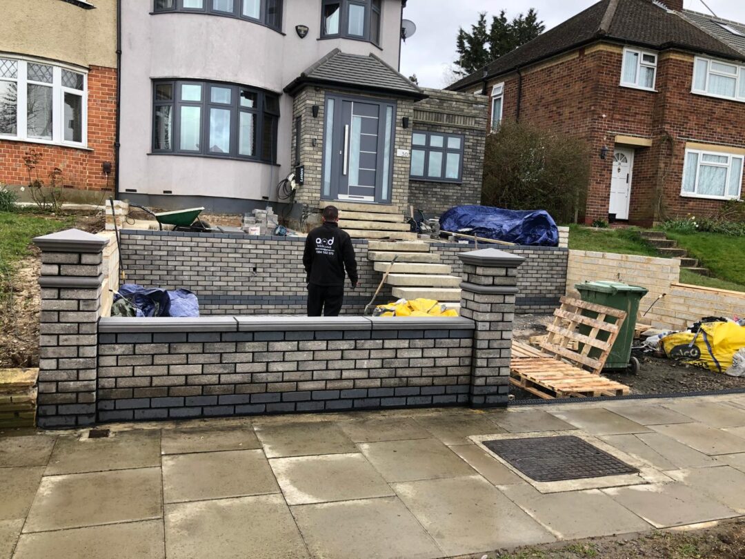 Garden wall in Wembley